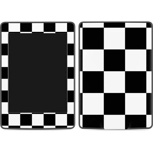 Black and White Checkered Amazon Kindle Skin